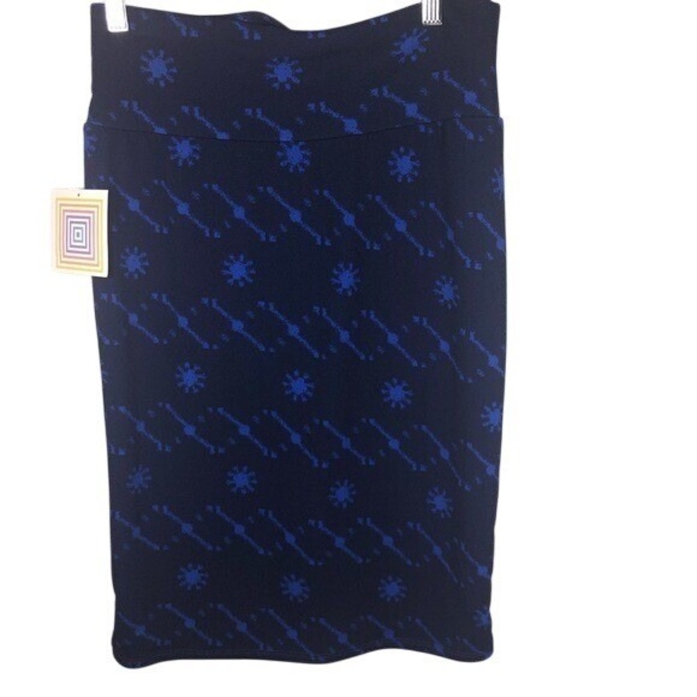 LulaRoe Stretch Pencil Blue Skirt Medium‎